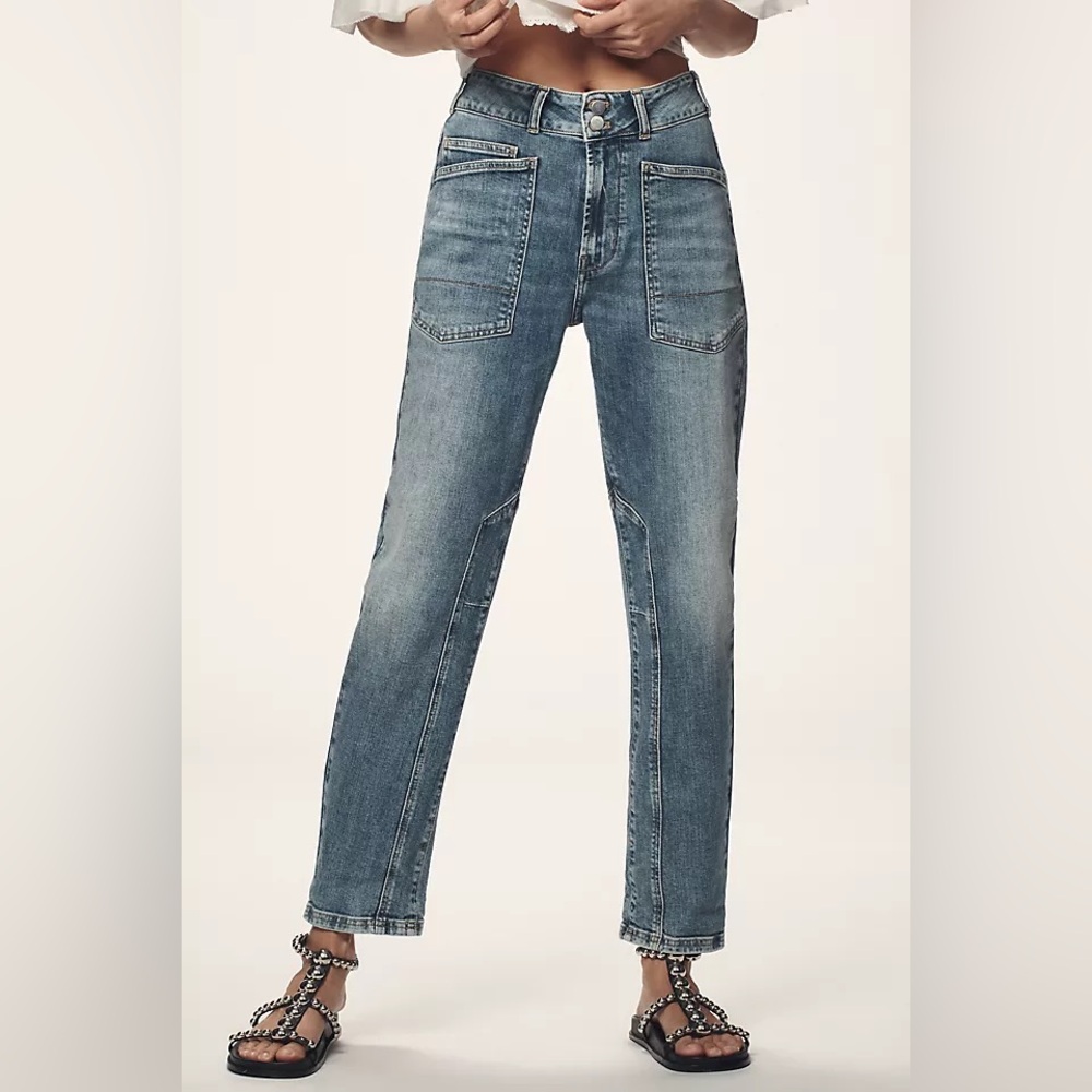 Anthropologie Blue Straight Leg Jeans